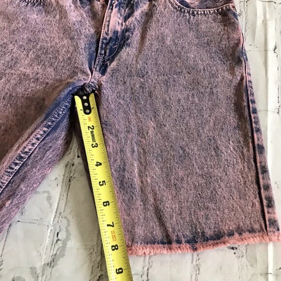 Levis Shorts Kids Size 16 Pink Regular 511 Slim Cut Off Denim Dyed - Picture 5 of 6